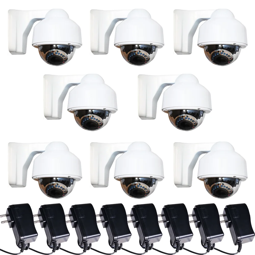 VideoSecu VideoSecu DMV3IREK8 8× CCTV Camera 700TVL 3.5-8mm Varifocal 17 IR LED White — product photo