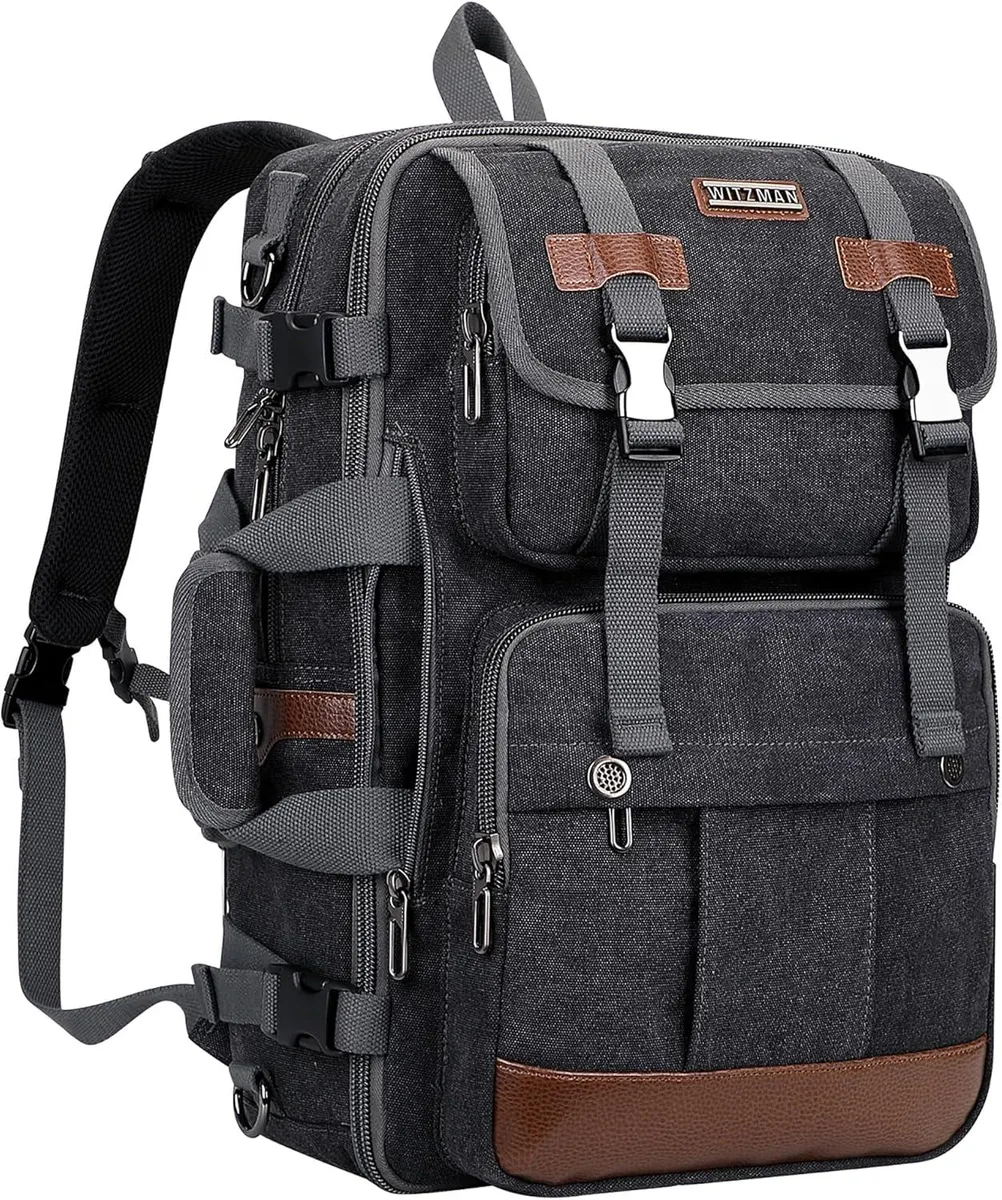 BFKK BFKK Canvas Travel Backpack 16 inch Black — product photo