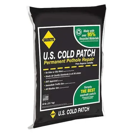 Sakrete Sakrete 60450007 US Cold Patch 50 lb Bag Recycled Asphalt Mix — product photo