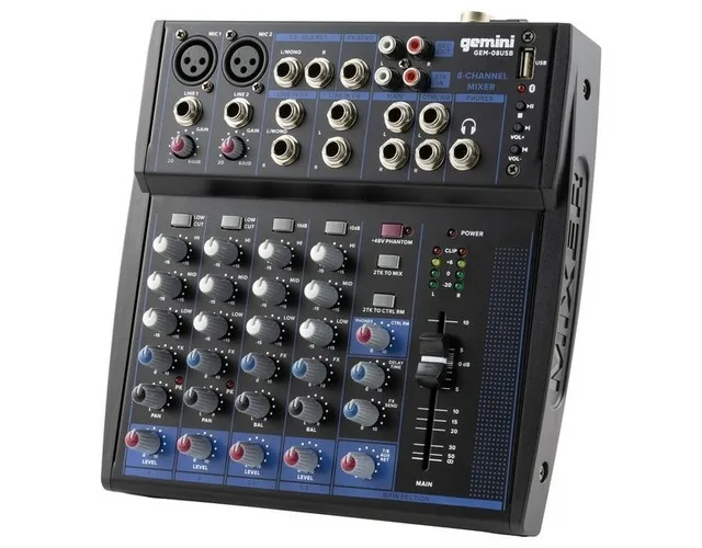 Gemini Gemini GEM-08USB 8-channel mixer with Bluetooth — product photo