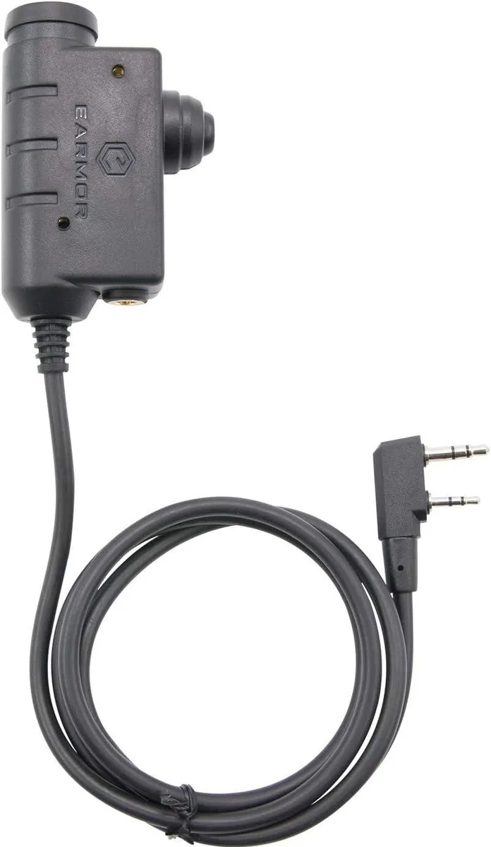 usbroway usbroway PTT Adapter Military Standard 7.0 Kenwood Baofeng Black — product photo