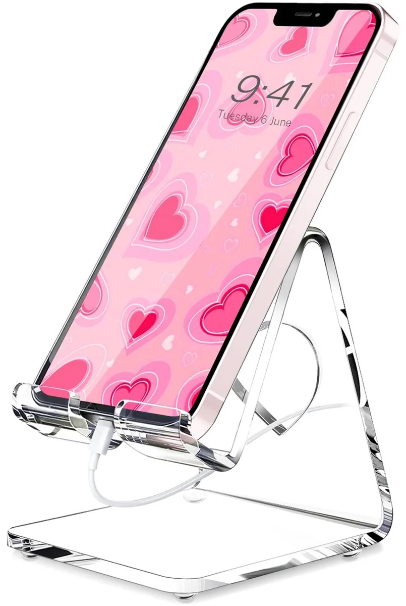  Crpich Acrylic Phone Stand Clear 0.24030386558 lbs — product photo
