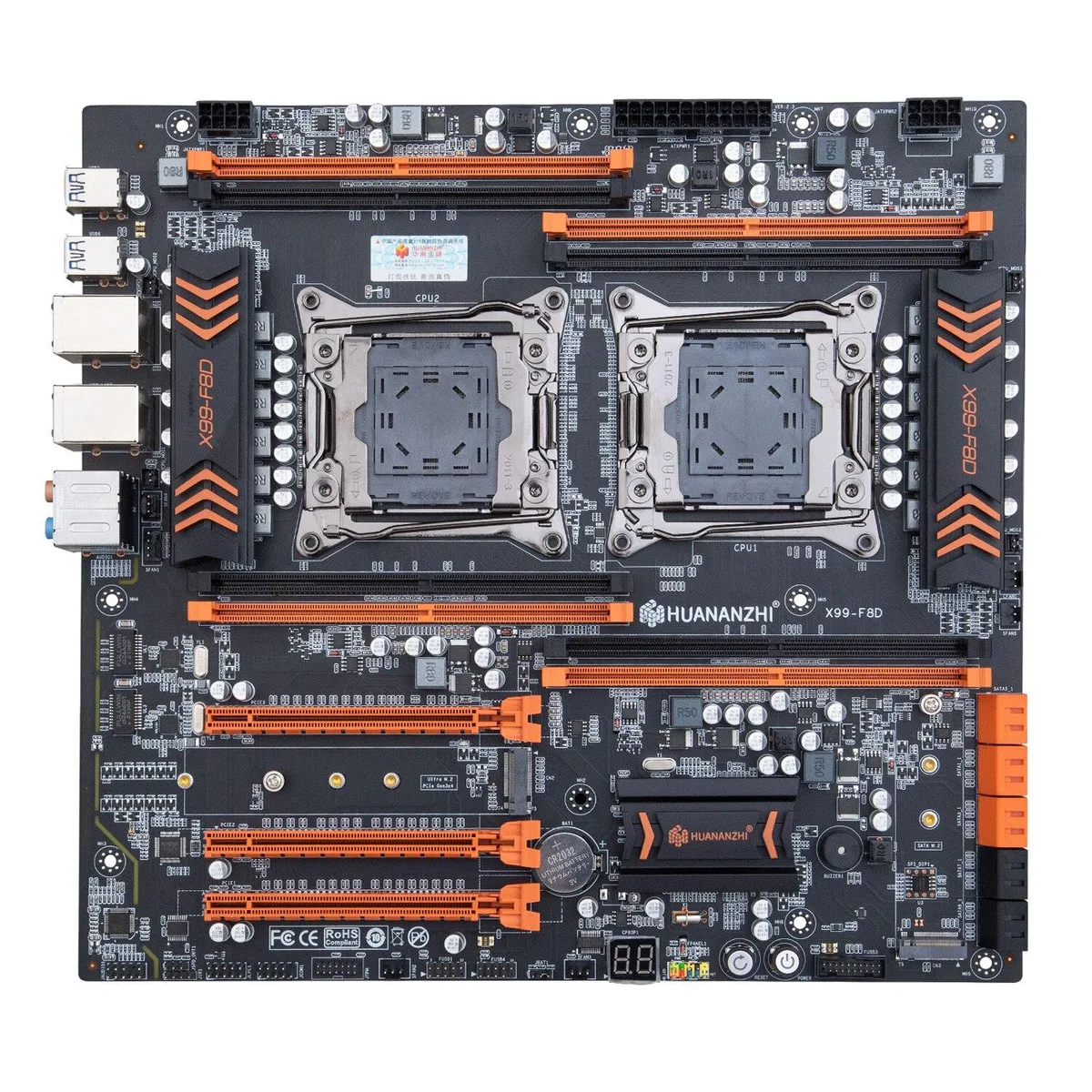 WMtec WMtec X99 F8D Dual Xeon LGA 2011-3 DDR4 NVME USB 3.0 E-ATX Server Motherboard — product photo