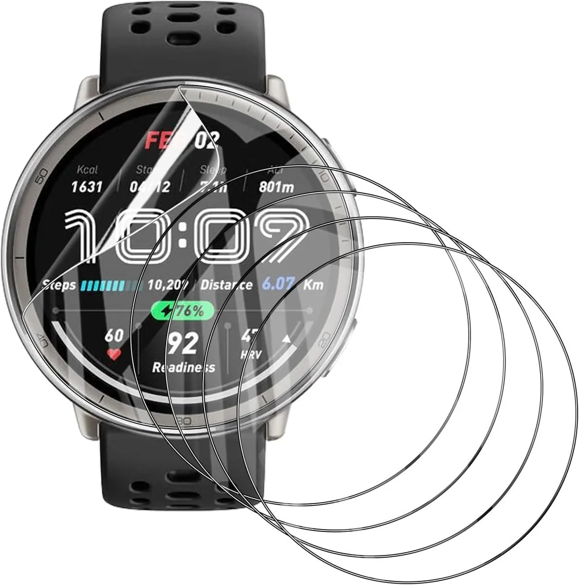ETEIZU ETEIZU 5 Pack Screen Protector for Amazfit Active 2 44mm — product photo