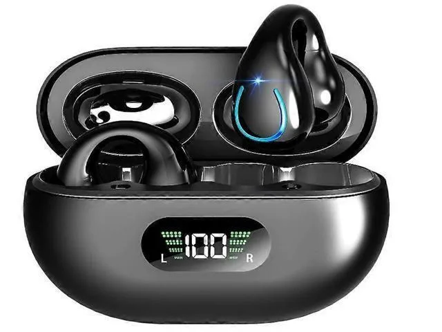 LORDWORLD LORDWORLD Open Ear Clip Bluetooth Headphones 30H Playtime (Black) — product photo