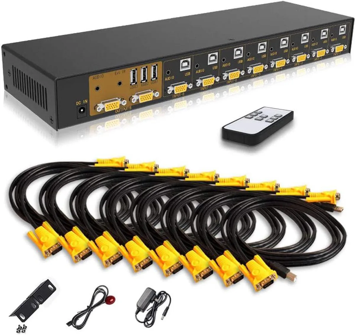 Vszerda Vszerda KVM Switch 8 Port 2 Out 1920x1440 Remote — product photo