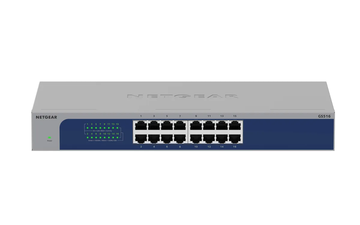 Netgear Inc. Netgear Inc. GS516-300NAS 16-port Gigabit network switch — product photo