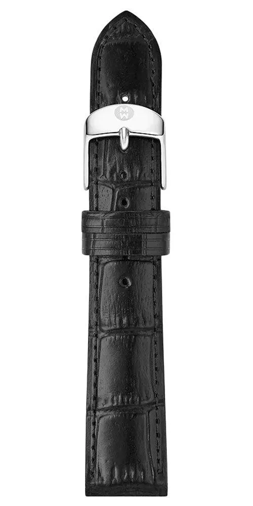 Michele Michele MS18AA830001 18mm Black Embossed Alligator Leather Watch Accessory — product photo