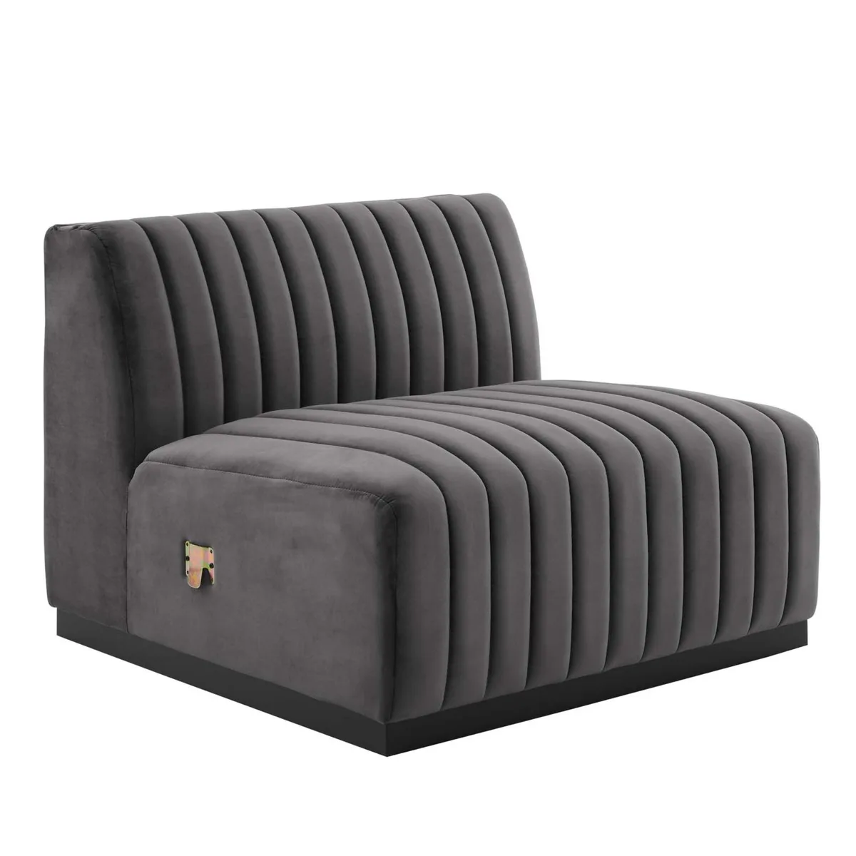 LexMod LexMod Conjure Channel Tufted Performance Velvet Armless Chair Decorative Shelving — product photo