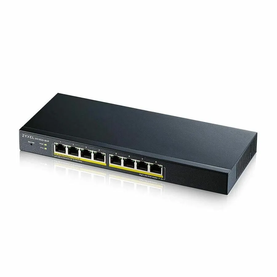ZyXEL ZyXEL GS19008HPREV03F 8-port Gigabit PoE+ network switch 77W — product photo
