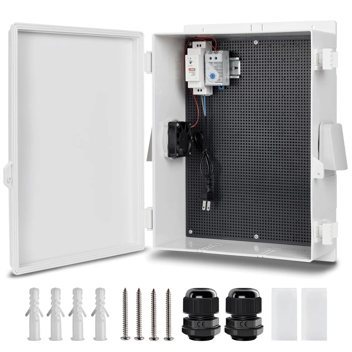 BFKK BFKK Outdoor Electrical Junction Box ABS Water Resistant Enclosure 16H 12L 5.9W Thermostat — product photo