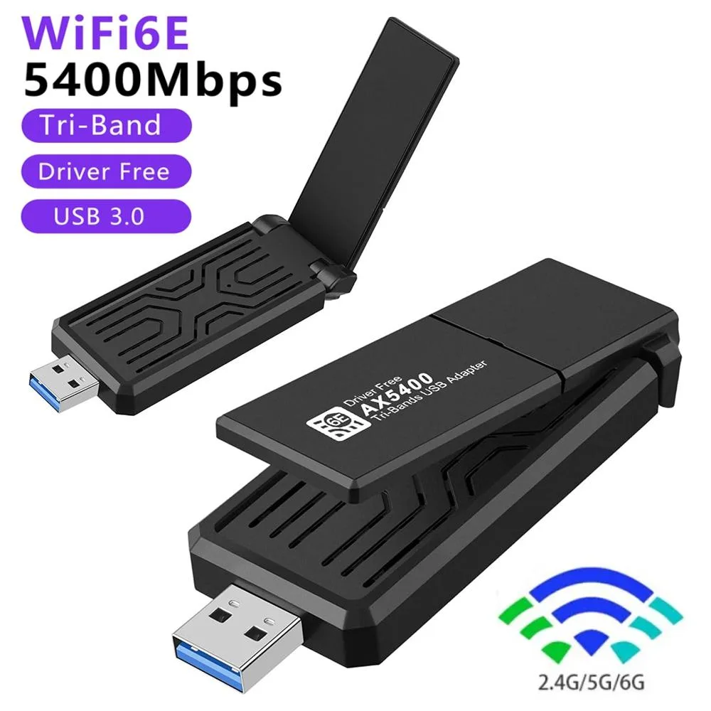 Hitoor Hitoor AX5400 Wi-Fi 6E Tri-Band USB 3.0 Wi-Fi Adapter — product photo