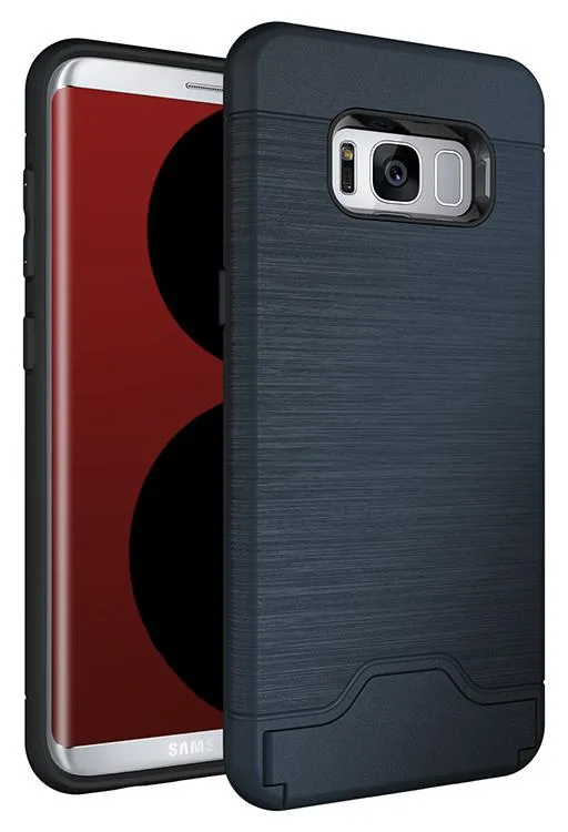 Nakedcellphone Nakedcellphone Navy Card Slot Kickstand Case for Samsung Galaxy S8 Plus 955 — product photo