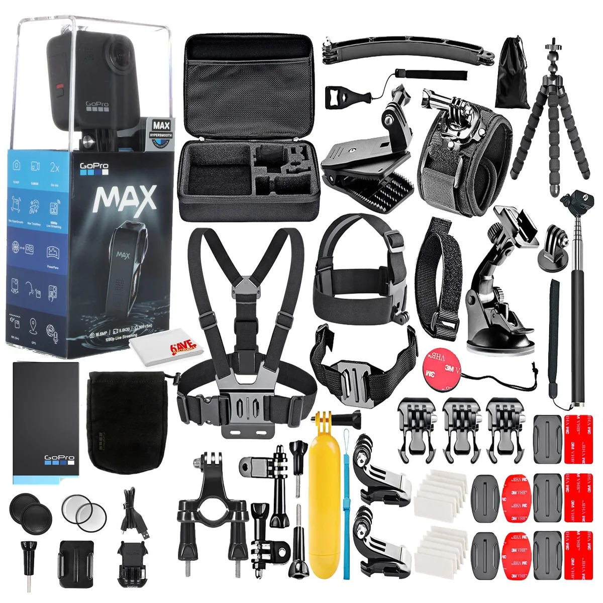 GoPro GoPro MAX 360 Waterproof Action Camera 50 Piece Kit — product photo