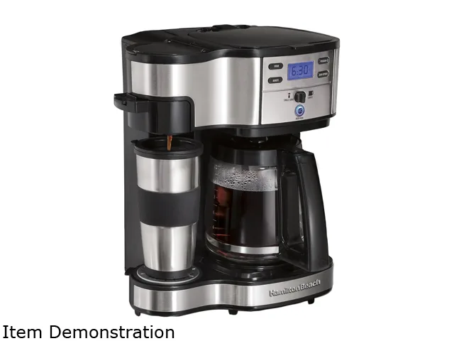 Hamilton Beach Hamilton Beach 49980RG automatic coffee maker 12 cup 2-way single serve black — product photo