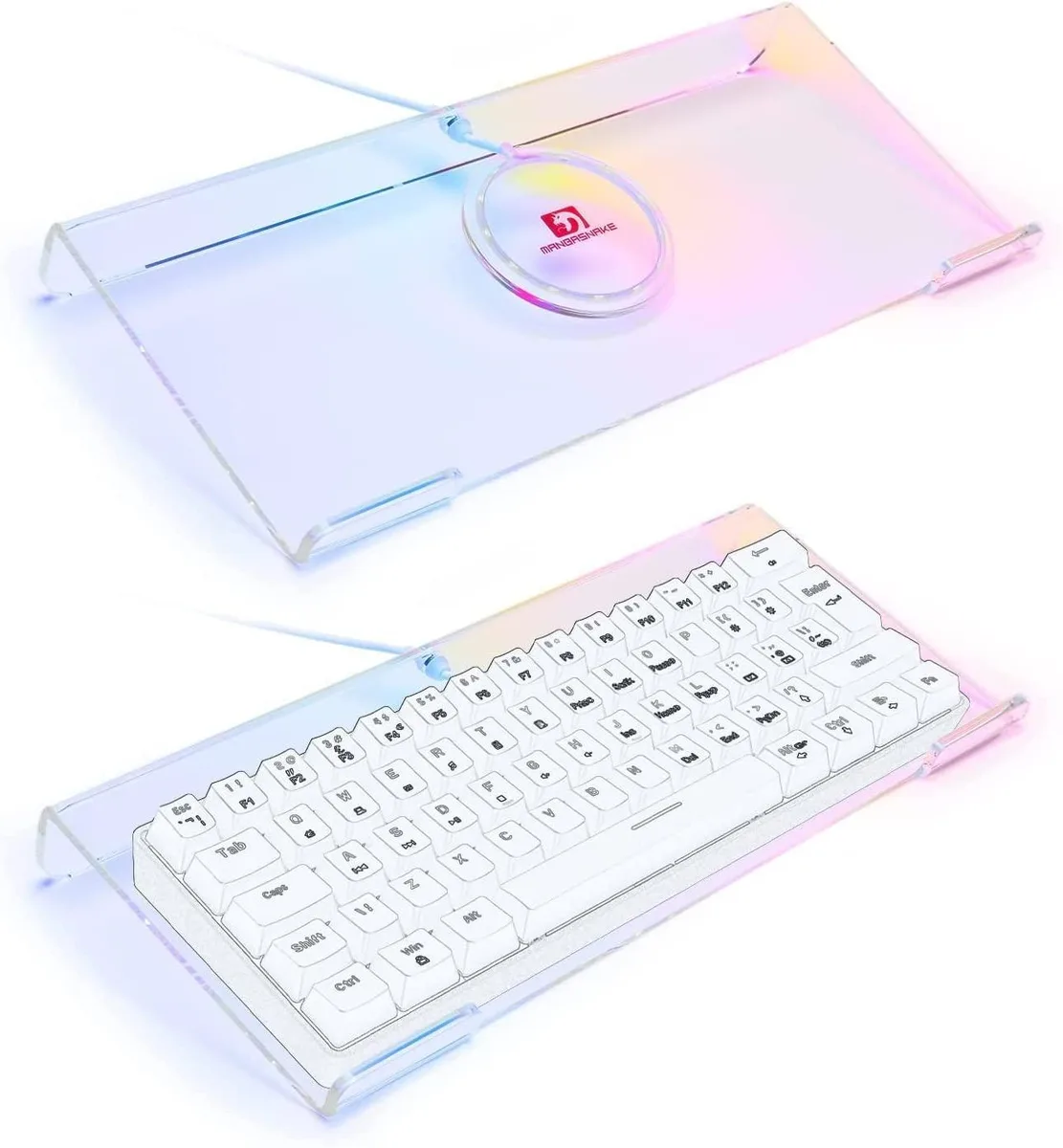 SELORSS Acrylic Keyboard Stand 68-key 366 RGB 13.77×6.2×1.57 in — product photo