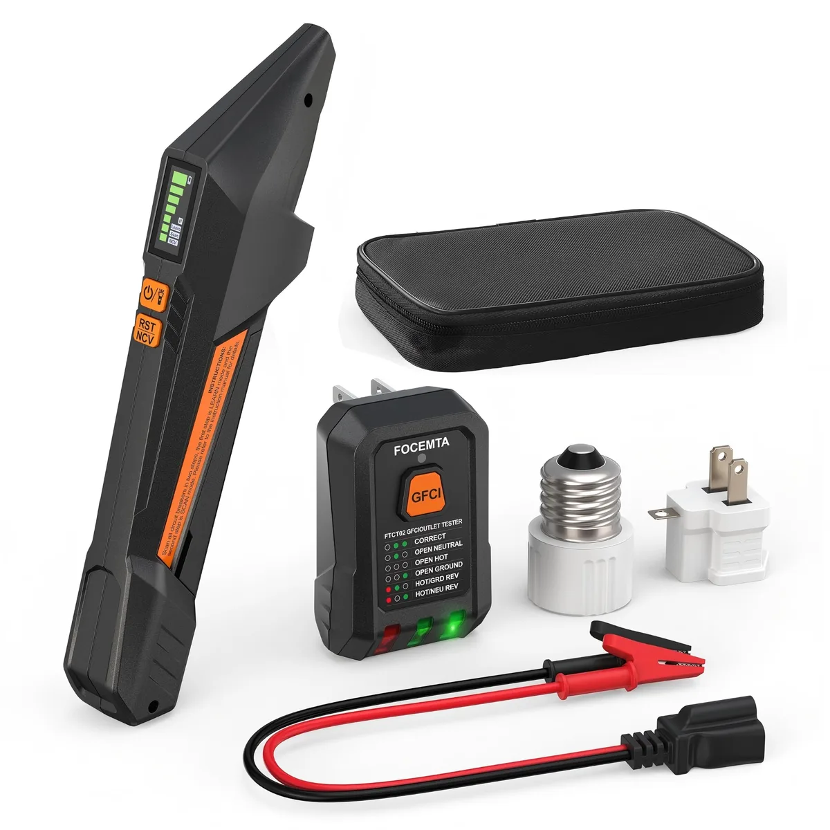  Focemta Circuit Breaker Finder GFCI Outlet Tester FTCT02 electrical system tool — product photo