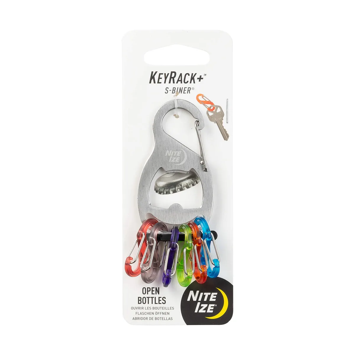  Nite Ize KRB2-11-R6 KeyRack+ S-Biner keyholder 6 S-Biners — product photo