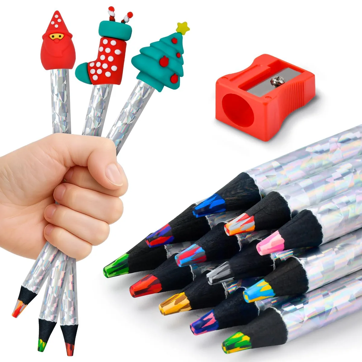  FilmHOO 12 Rainbow Colored Pencils with Sharpener — product photo
