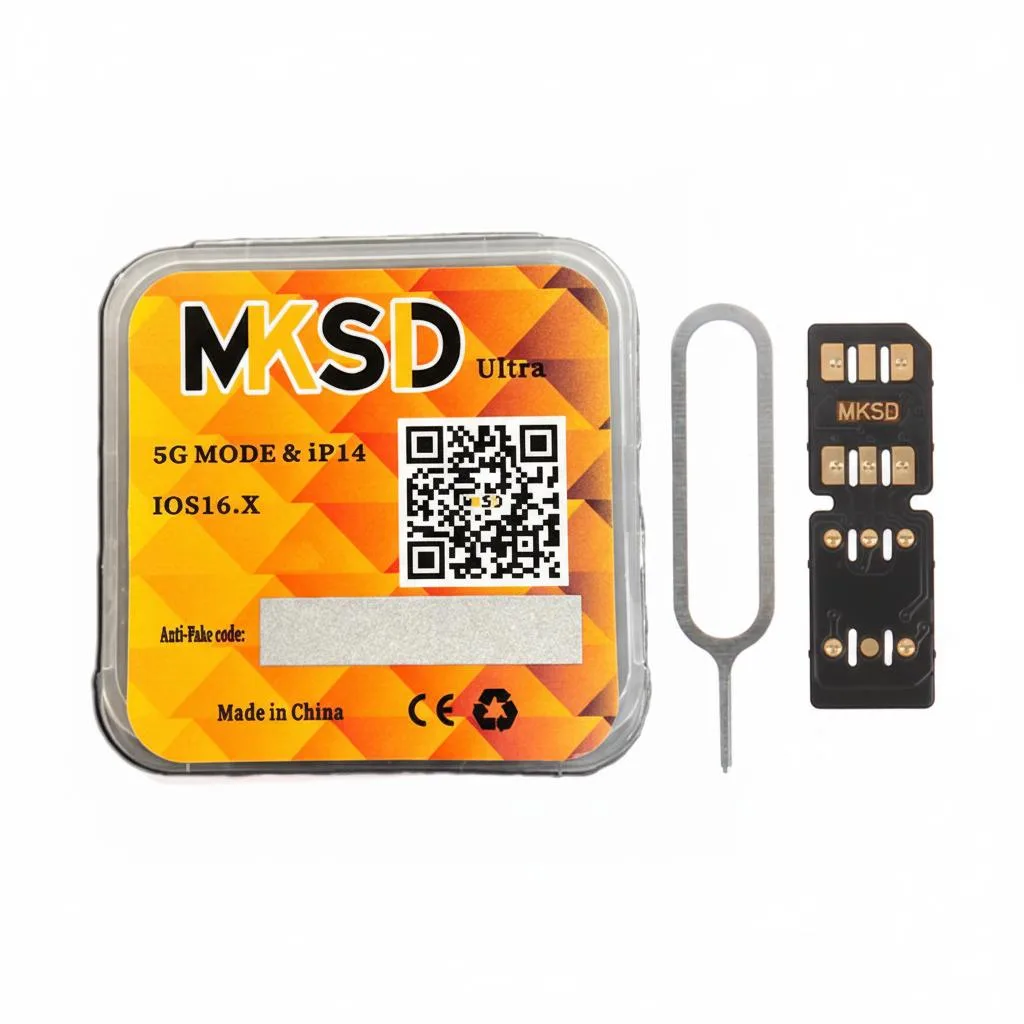 The Perfect Part The Perfect Part MKSD Ultra V5.3 R-SIM Card Orange iPhone 14 13 12 11 X XR 8 7 6 iOS 15 16 5G — product photo