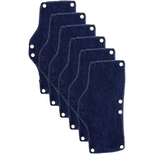 G &amp; F Products G &amp; F Products Terry Topper Cotton Blue Snap-on Hard Hat Sweatband 6 Pack — product photo