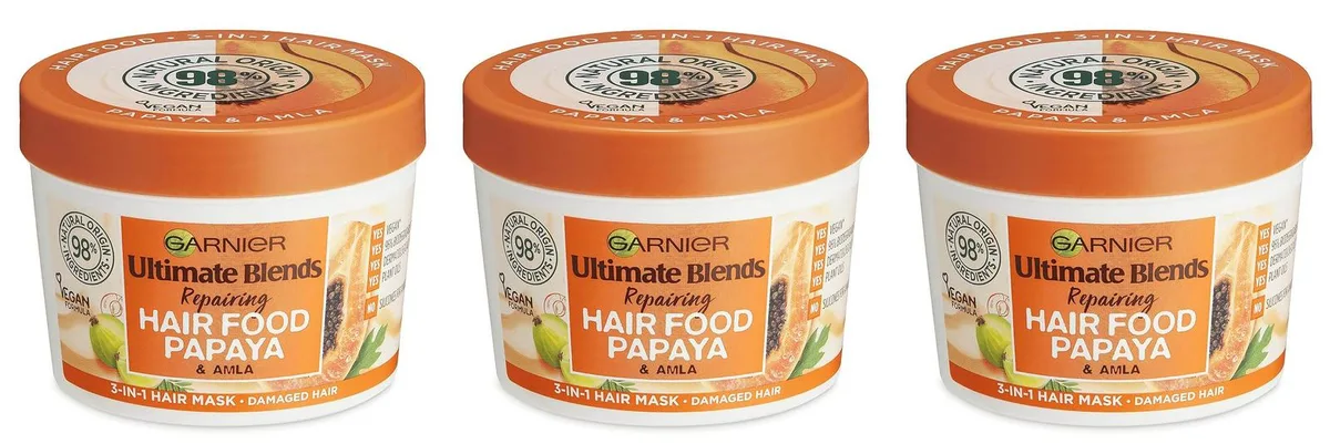 Garnier Garnier Ultimate Blends Papaya 3-in-1 Hair Mask 13.19 Fl Oz 3 Pack skin care — product photo