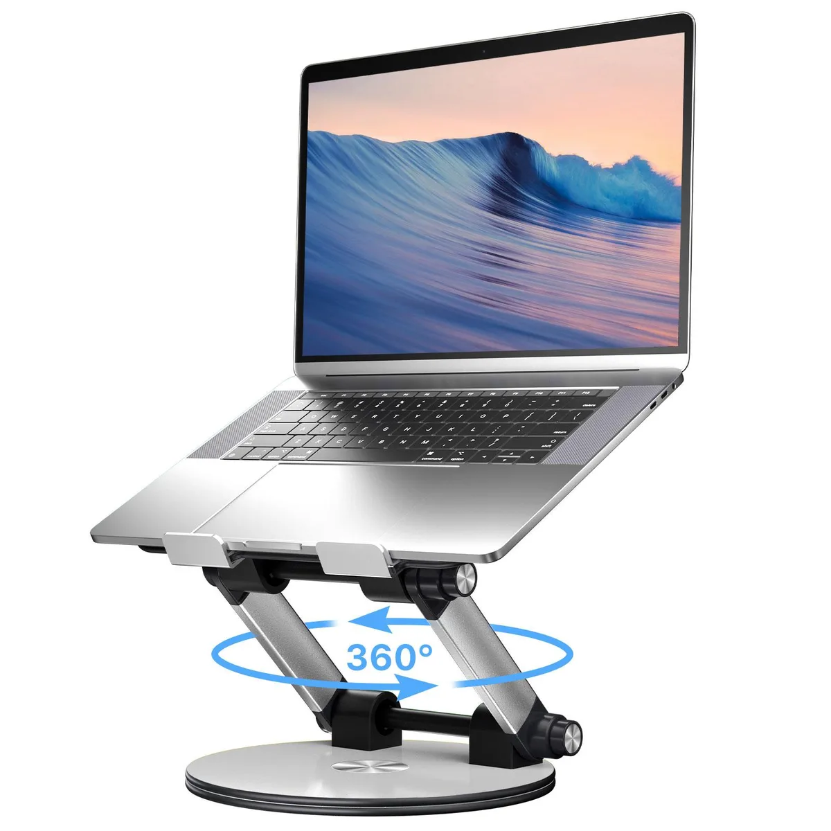 MYBAT PRO MYBAT PRO Adjustable Laptop Stand 10-17.3" 360° Rotating Base 180° Button Adjustment 44lb Capacity — product photo