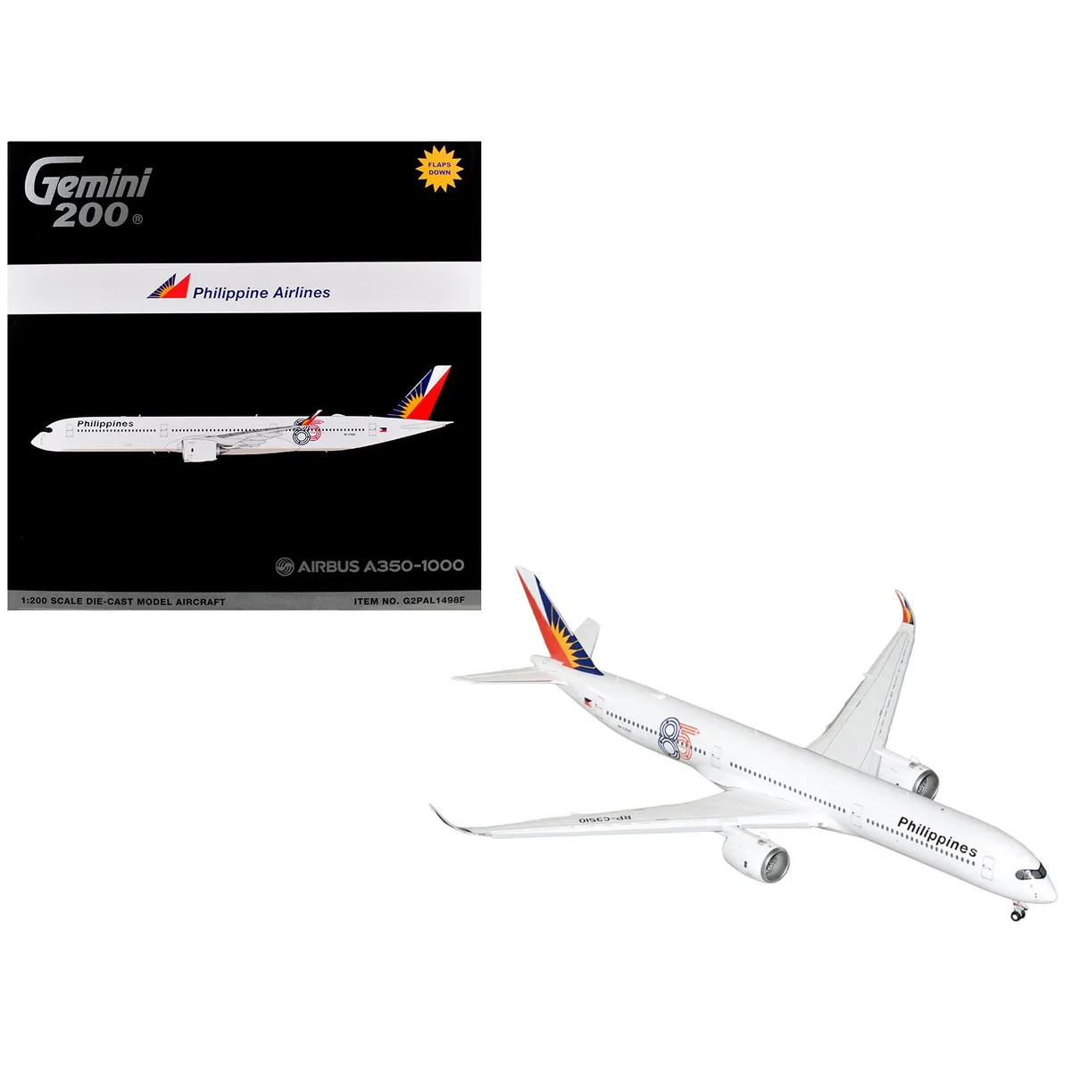 GeminiJets GeminiJets Airbus A350-1000 Philippine Airlines 1/200 Diecast hobby collectible — product photo