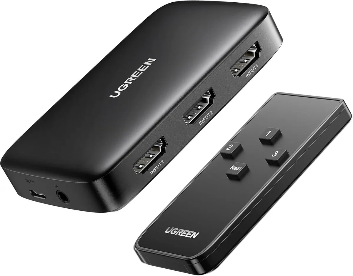 Vszerda Vszerda 3 in 1 Out HDMI Switch 4K 30Hz Remote — product photo