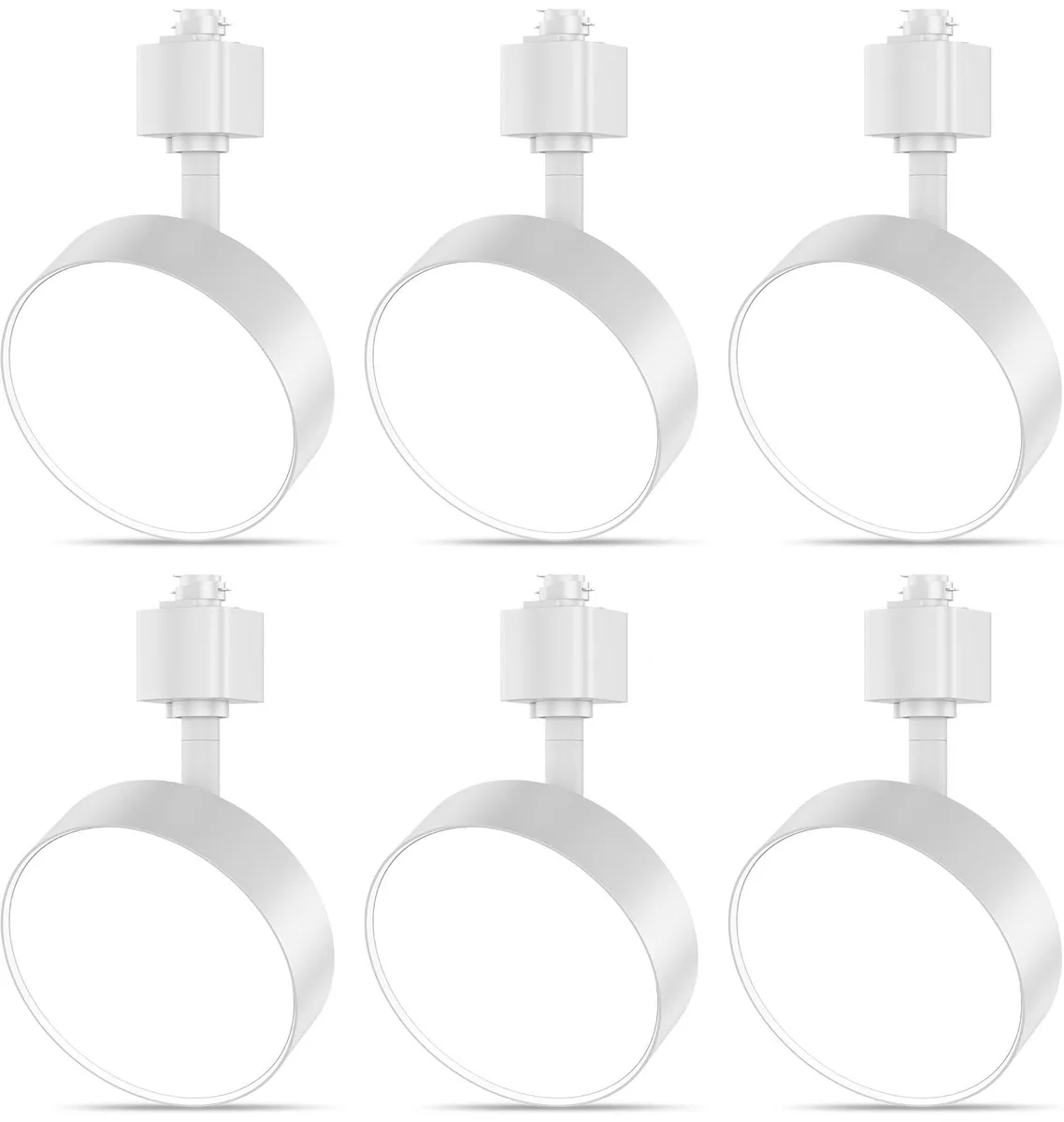  TuyuBEE H-Type LED Track Lighting Heads 12W 3000K 6 Pack White — product photo