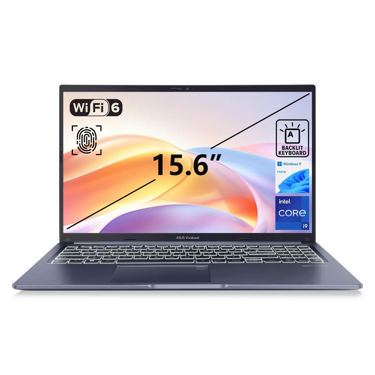 ASUS ASUS VivoBook F1502 laptop, Intel Core i9-13900H, 16GB RAM, 2TB SSD, 15.6" FHD, Blue — product photo
