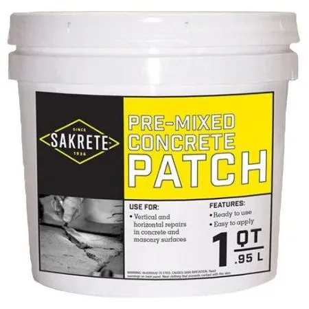 1 qt gray pre-mixed concrete patch in plastic tub