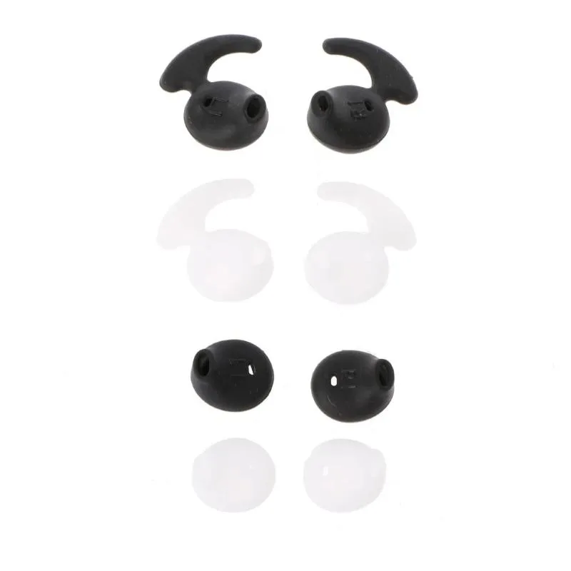 WMtec WMtec Ear Bud Gels Eartips Silicone 4 Pairs Black White Hook S6 S7 EO-BG920 — product photo