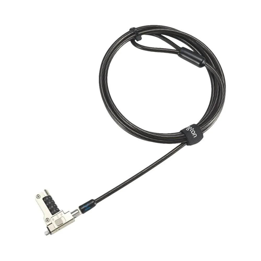 Kensington Slim N17 2.0 combo lock with carbon steel cable and pivoting head