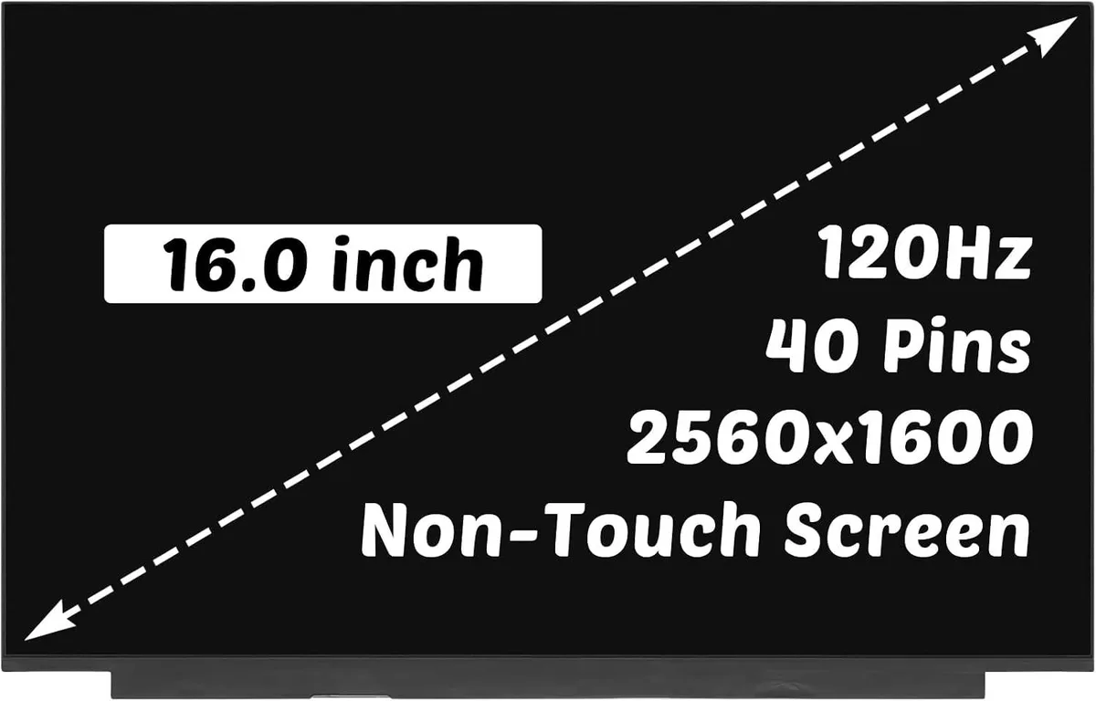 NUOLAISUN NUOLAISUN 16.0 inch 2560x1600 120Hz 40 Pins laptop screen — product photo