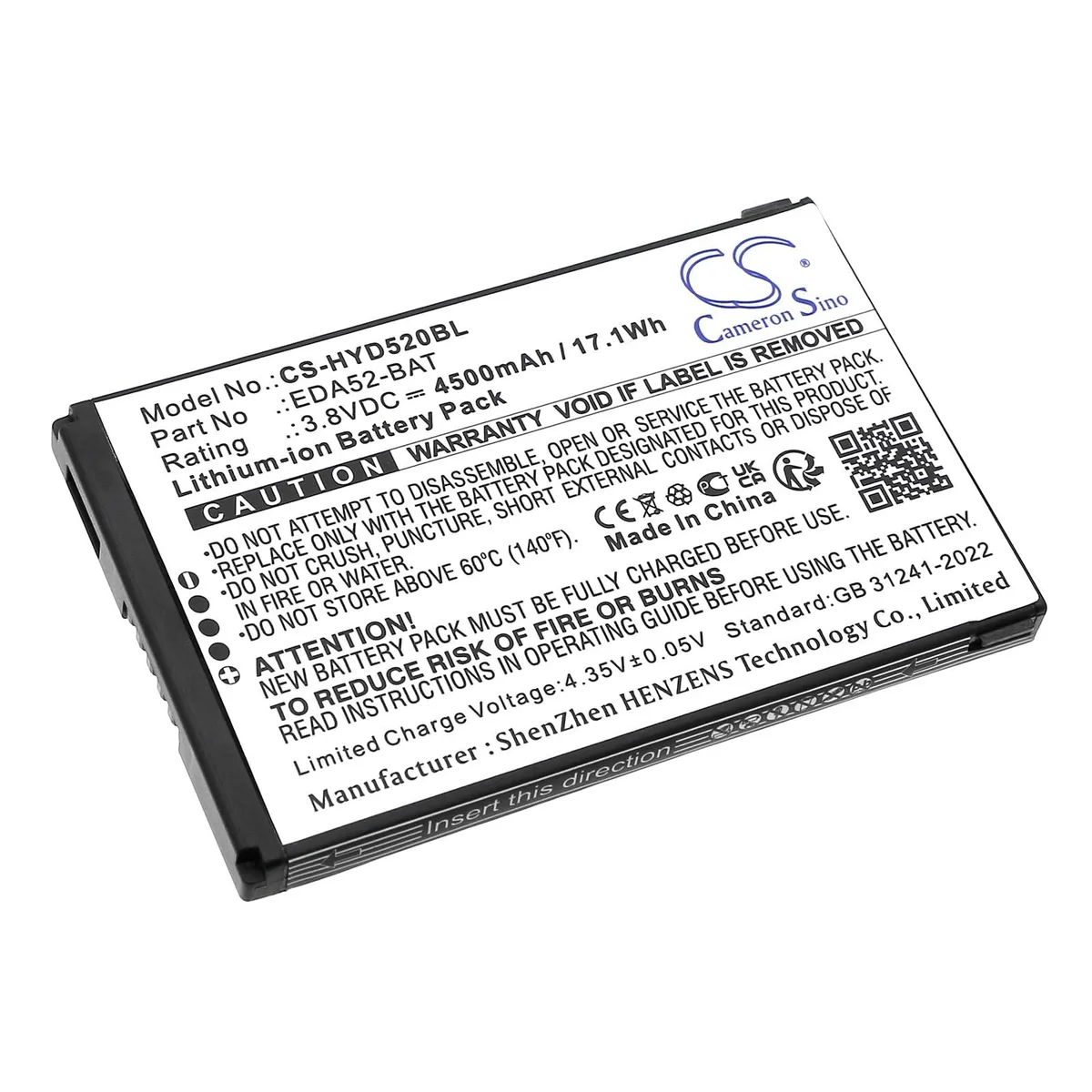  Cameron Sino Battery for Honeywell ScanPal EDA52 4500mAh 3.8V 17.1Wh — product photo