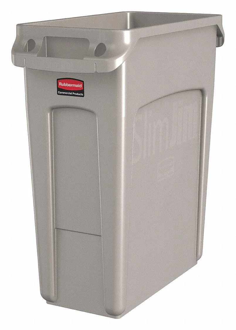 Rubbermaid Rubbermaid 1971259 16 gal Rectangular Trash Can Beige 11 in — product photo