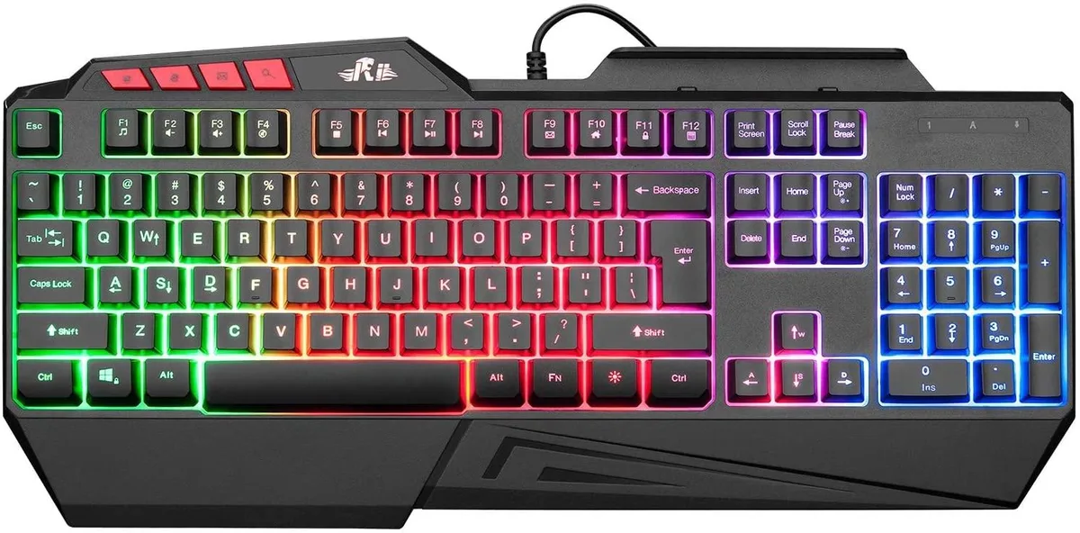  Rii RK202 RGB Gaming Keyboard Black 104 Keys Wired — product photo