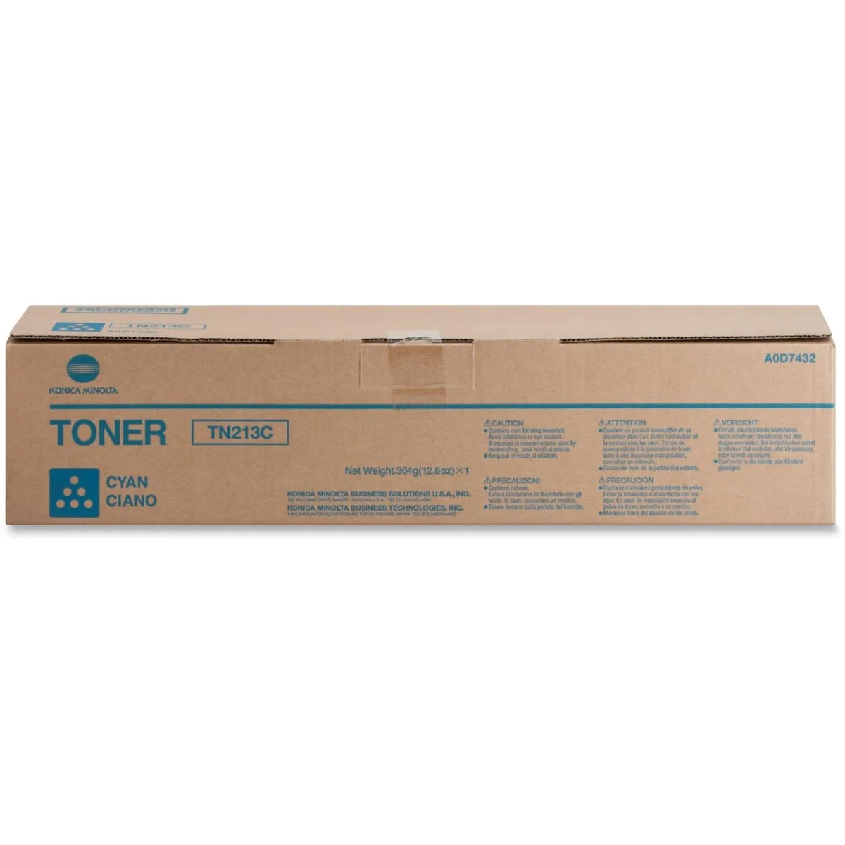 Konica Minolta Konica Minolta A0D7432 TN-213C Cyan toner cartridge 19000 pages — product photo