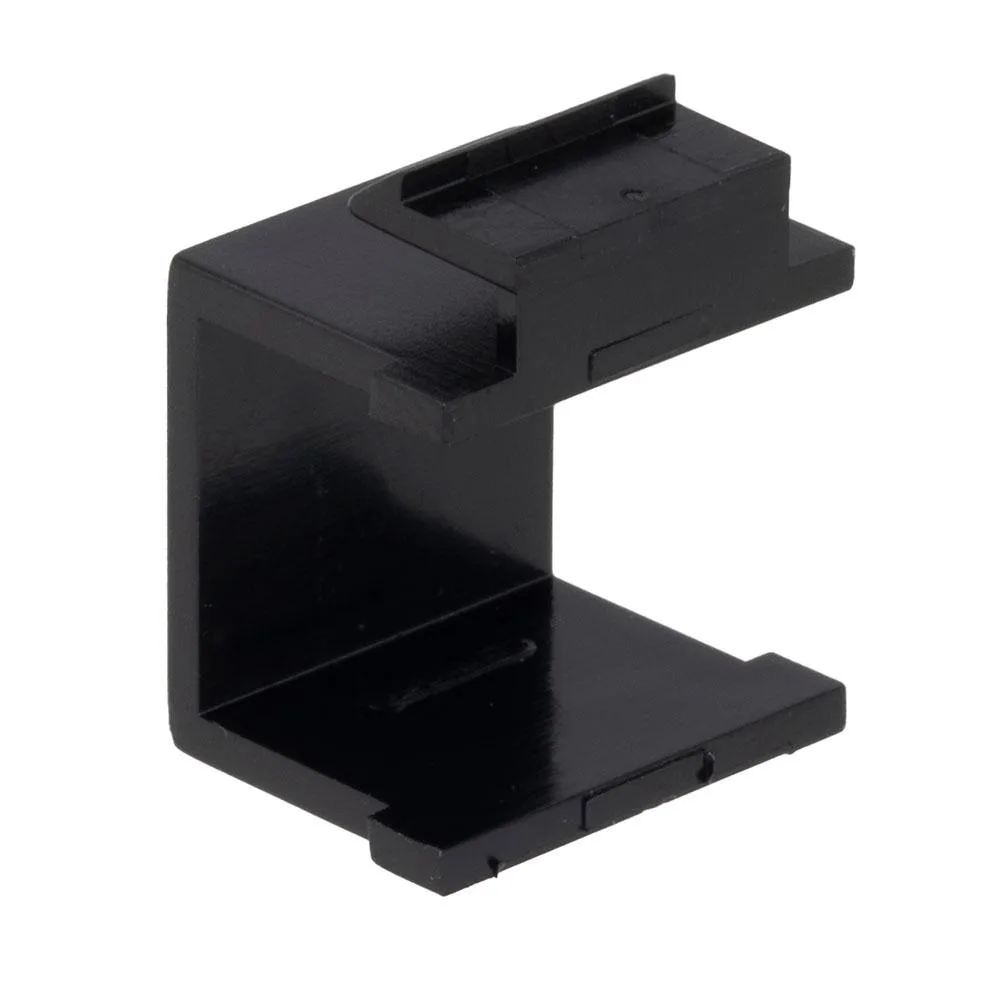 Fifteen black thermoplastic keystone blank inserts in a pack