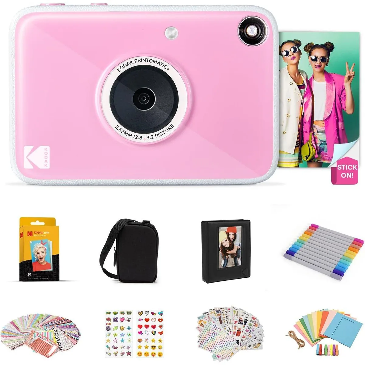 Kodak Kodak Printomatic+ 10MP Instant Film Camera Gift Bundle 20pk Pink — product photo