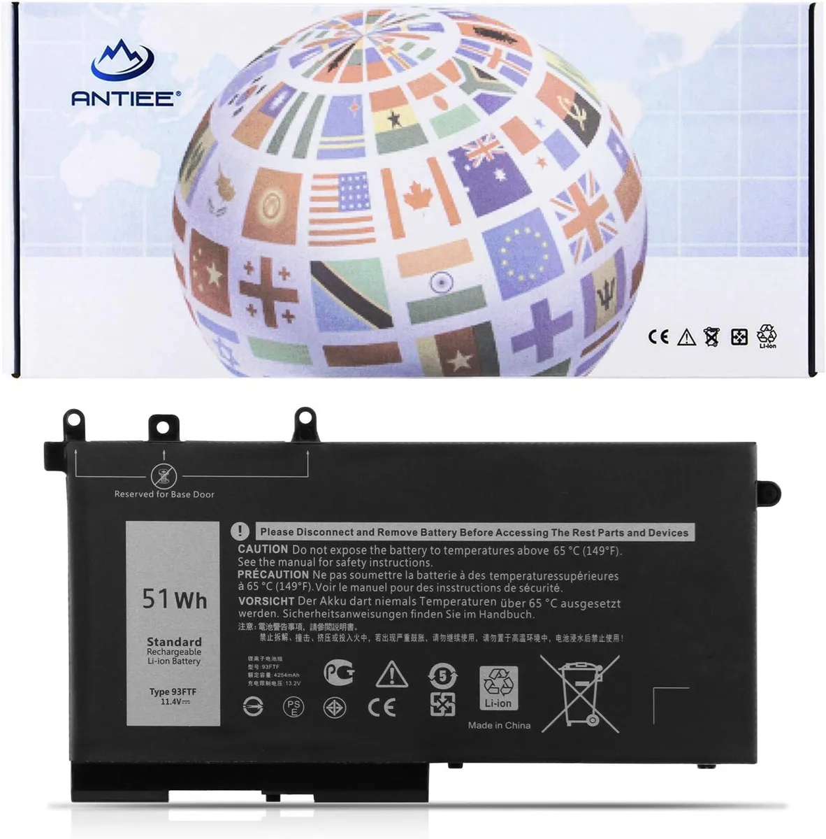 NShi NShi 51Wh 93FTF laptop battery — product photo