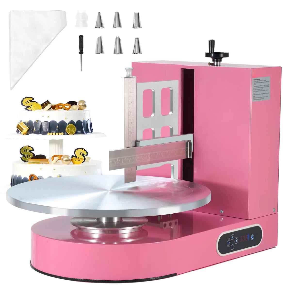 VEVOR VEVOR Cake Decorating Machine HBLSMMJ-0416 25-320RPM 4-16" Pink — product photo