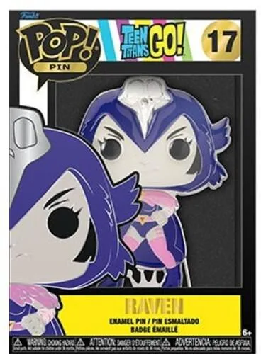 Funko Pop Pin Raven Teen Titans enamel pin on card