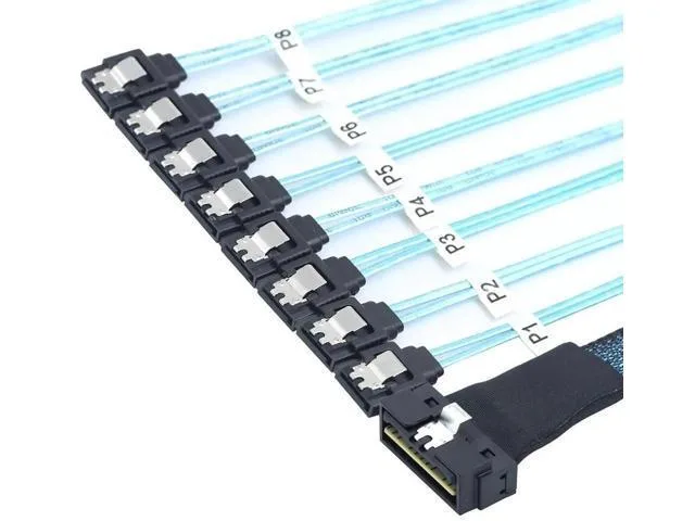 Fervit Fervit SFF-8654 8i 74-pin to 8×SATA cable 1m — product photo