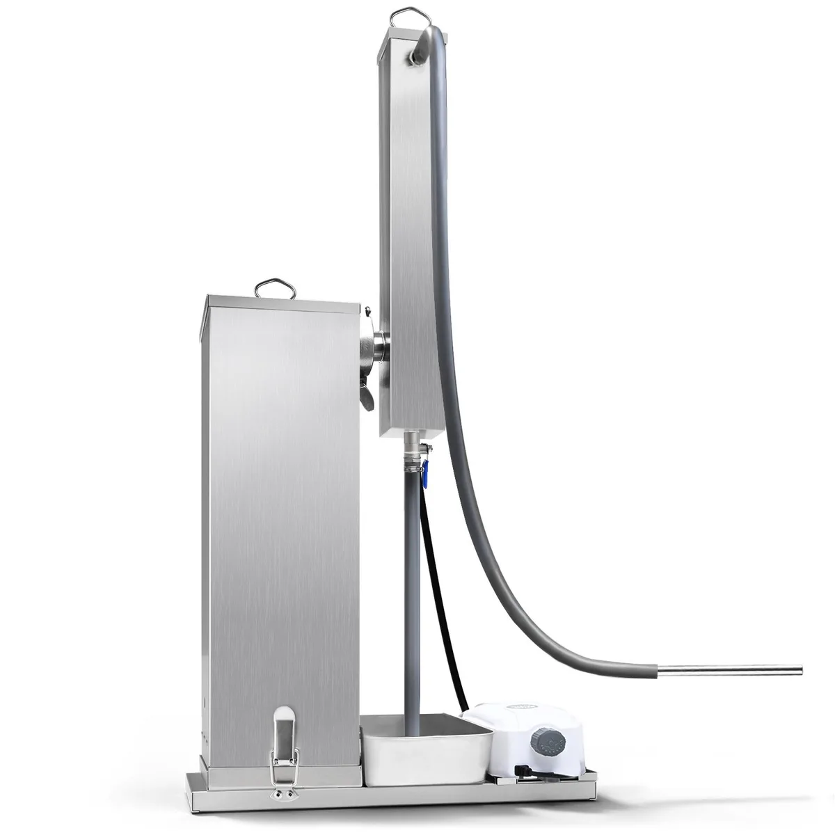 Stainless steel cold smoke generator with 10L hopper flexible hose and top loading lid