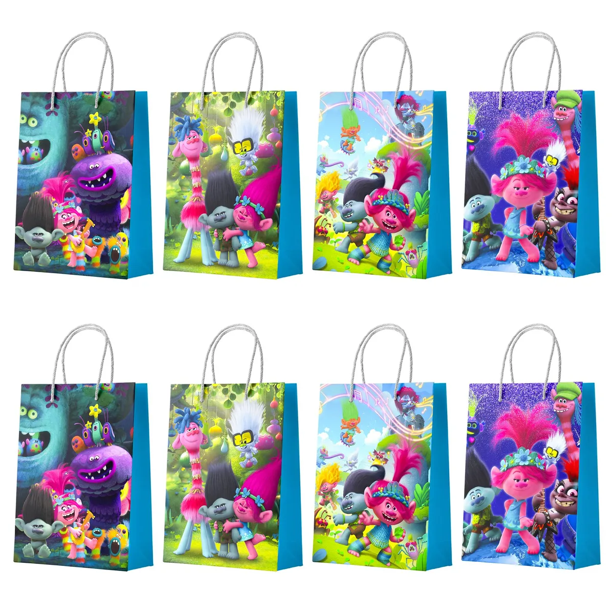 InBoxxarty InBoxxarty Trolls Party Gift Bags 16 Pcs Purple Blue — product photo
