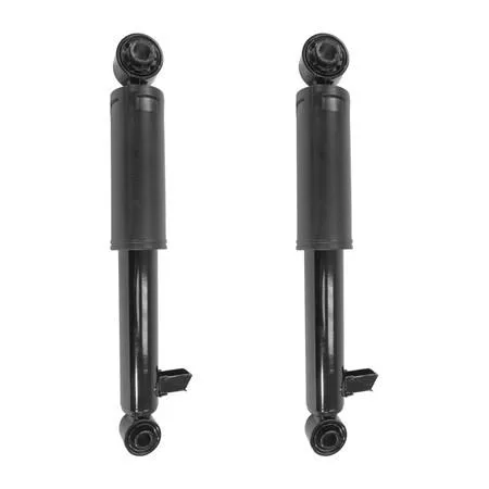 Two nitrogen gas charged rear shock absorbers in a kit box