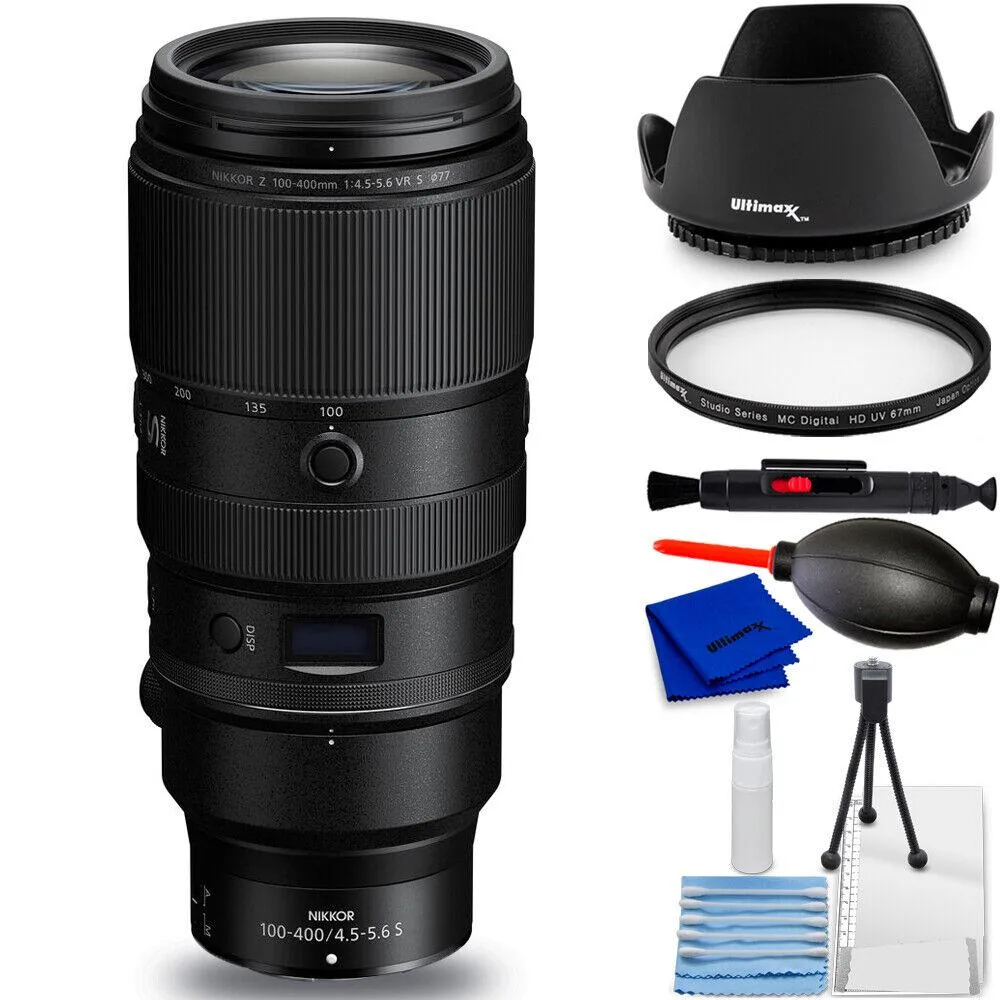 Nikon Global Nikon NIKKOR Z 100-400mm f/4.5-5.6 VR S Lens 20106 7PC Accessory Bundle camera lens — product photo