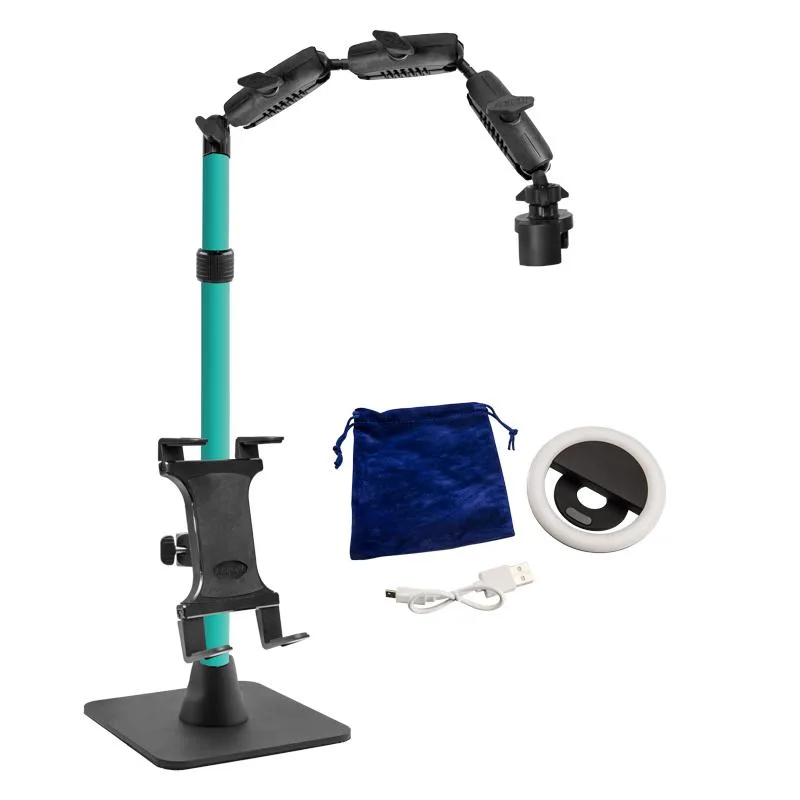 Arkon Resources, Inc. Arkon Resources, Inc. Dual Phone and Tablet Weighted Base Mount Stand Teal — product photo